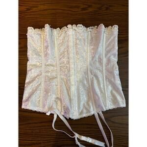 Vintage Bustier Corset by Elegant Empire White Lace Corset 40 Bridal Lingerie